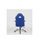 Silla de escritorio Victoria en azul y negro. Alto: 112-120, Ancho: 70, Fondo: - Foto 2