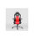 Silla de escritorio Victoria en negro y rojo. Alto: 112-120, Ancho: 70, Fondo: - Foto 4