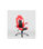 Silla de escritorio Victoria en rojo y negro. Alto: 112-120, Ancho: 70, Fondo: - Foto 3