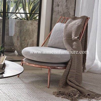 Silla de hierro chapado en oro sala de estar Lazy Chair - Foto 2