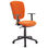 Silla de oficina CALIPSO PLUS, respaldo y brazos ajustables, en tela naranja - 2