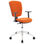 Silla de oficina CALIPSO PRO, respaldo y brazos ajustables, en tela naranja - 2