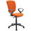 Silla de oficina CALIPSO, respaldo ajustable, en tela naranja - 2