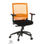 Silla de oficina CARINA, uso 8h, lumbar ajustable, negro y naranja - 2