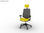 Silla de oficina con cabezal Forma 5 Dot Pro | Amarilla 21110 (Entrega 24H) - Foto 2