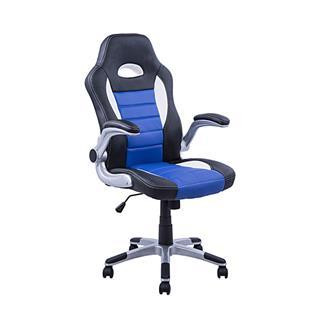 Silla de Oficina Ergonomica, LAMBO, con cabecero y soporte lumbar, en negro  