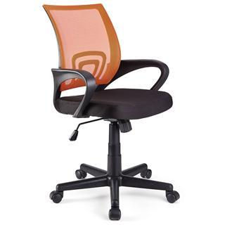 Silla de oficina SEUL con asiento acolchado, en naranja