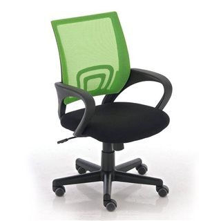 Silla de oficina SEUL con asiento acolchado, en verde