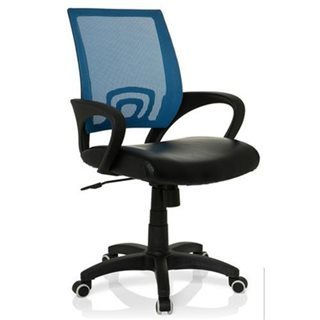 Silla de oficina VISTO con asiento acolchado, en color azul