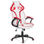 Silla de oficina WIND, exclusivo diseño en blanco y rojo - 2