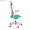 Silla de oficina y escritorio Silla de oficina con cabezal | Asmara azul - Foto 4
