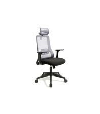 Silla despacho giratoria elevable acabado negro/gris 65 cm(ancho) 113-121