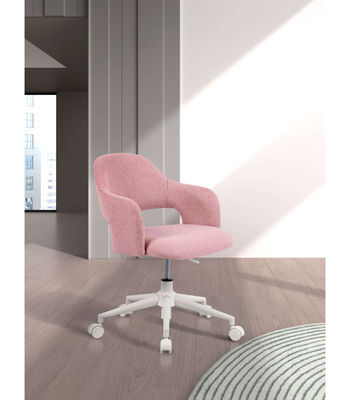 Silla despacho giratoria elevable acabado rosa, 58m(ancho) 71/81cm(altura) - Foto 3