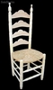 Silla en madera con asiento artesanal de anea en crudo para posterior pintado