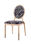 Silla estilo francés Louis ronda de vuelta silla Francesa tapicería antigua - 1