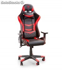 Silla Gaming Boss Silla Escritorio Reclinable Regulable Color Negro/rojo