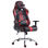 Silla gaming LOGAN, reclinable, con cojines, en piel color negro/rojo - 2
