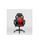 Silla gaming Olimpia tapizada en piel sintética negro/rojo, 118/127cm(alto) - 1