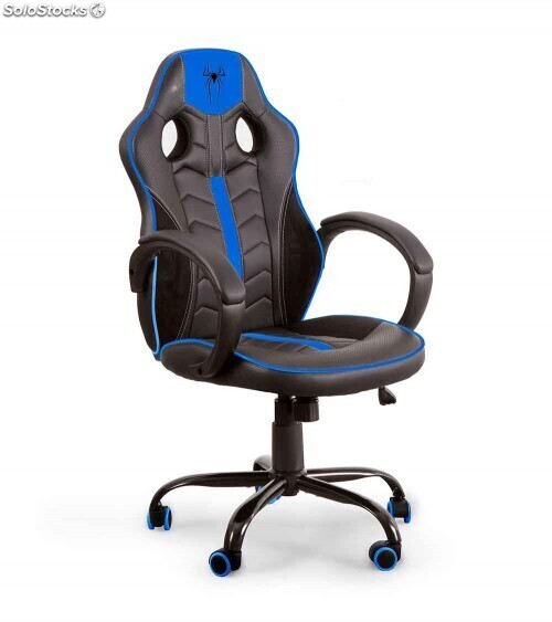 Silla escritorio juvenil VERA, silla con asiento regulable con respaldo en  tejido 3D en Azul