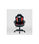 Silla gaming Zoe tapizada en piel sintética negro/rojo, 92/102cm(alto) - 1