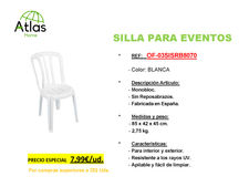 Silla Garden Blanca - 352 uds