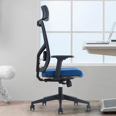 silla giratoria de oficina de tela de malla ergonómica con marco de plástico - Foto 2