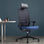 silla giratoria de oficina de tela de malla ergonómica con marco de plástico - Foto 4