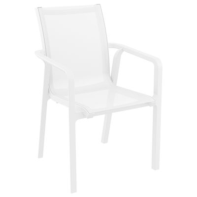 Silla pacific con reposabrazos - blanca