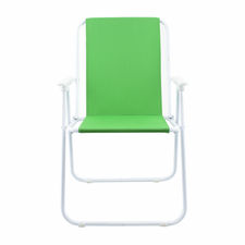 Silla para jardín en acero plegable Sea Beach Relax para camping Verde