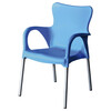sillas plastico azul