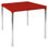 Silla para Terraza Bar de Resina Roja con Patas de Aluminio y Reposabrazos - Foto 3