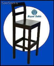 Silla periquera de madera para bar color chocolate: Royal table - Foto 3