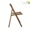 Silla plegable de madera para catering y restaurantes.