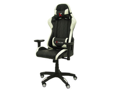 Silla pyc gaming chair giratoria similpiel regulable en altura negra - Foto 2