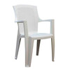 Silla Resina Eden Rattan Blanco Con Reposabrazos