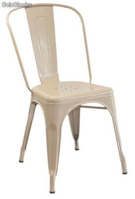 Silla sillas Tolix Chair Crema Beige estilo Vintage Industrial