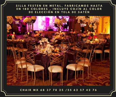 Silla tifanny Festen, sillas de metal, sillas en venta, fabricamos, sillasevento