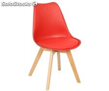 Silla Wood roja