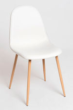 Sillas Comedor - Silla Teok Polipiel - Blanco