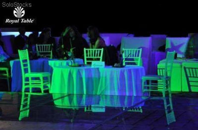 Sillas florescentes para banquete -luz negra- silla tiffany® Glow Royal table - Foto 3
