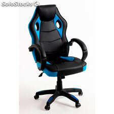 Sillas Gaming - Silla Boss - Azul y Negro