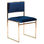 Sillas silla terciopelo Willy Rizzo estructura latón color azul y malva - 2