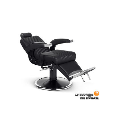 Sillón Barbero hidráulico reclinable y giratorio con reposabrazos Modelo Hugo B - Foto 2