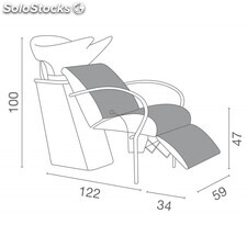 Sillón de peluquería con lavacabeza Acqualine Luca Rossini