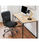 Sillón despacho giratorio maggie tapizada en símil piel negro, 56 cm(ancho) - 3