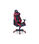 Sillon giratorio elevable gamer Pro en simil piel negro/rojo, 124-134 cm(alto)70 - 1