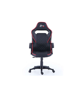 Sillon giratorio elevable gamer R-Design en simil piel color negro y rojo - Foto 4