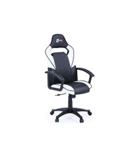 Sillon giratorio elevable gamer R-Design en simil piel y carbono color