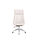 Sillón giratorio Ulrich tapizado en simil piel blanco crema/madera, - 1