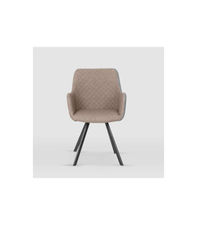 Sillón modelo Bibiana tapizadas en piel sintética arena, 58cm(ancho )